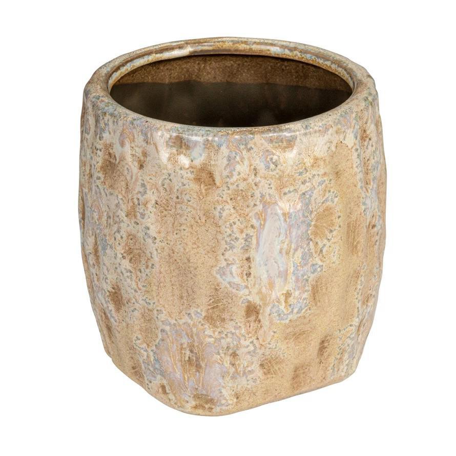 Terra-cotta Planter, Reactive Glaze