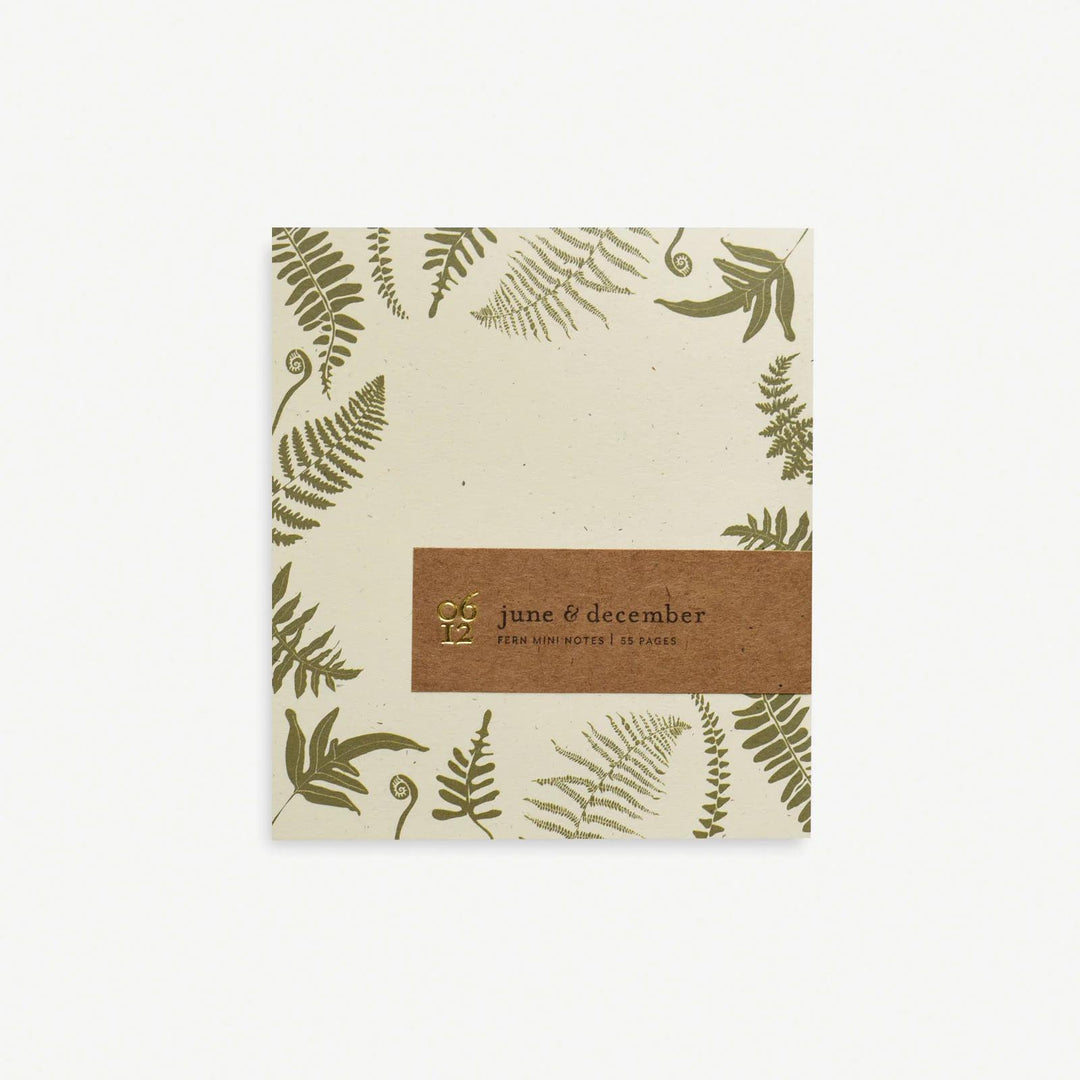 Fern Mini Notes, 4"x4.5" - June & December