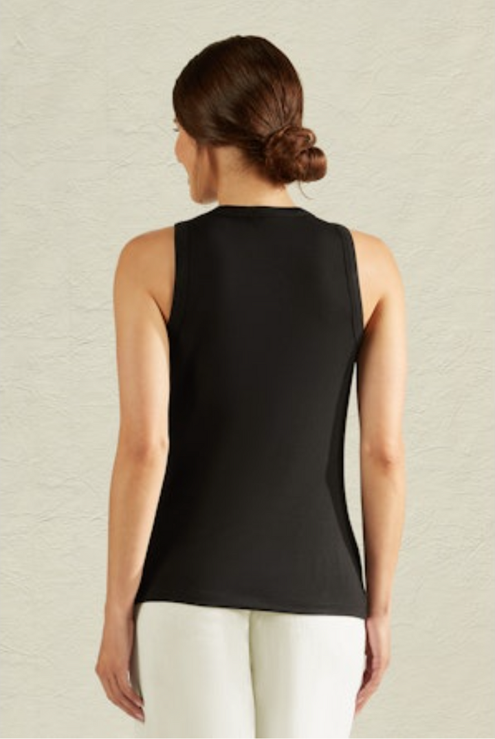Rory Ribbed Tank Black