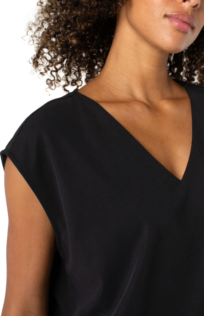 Dolman Sleeve V Neck Top