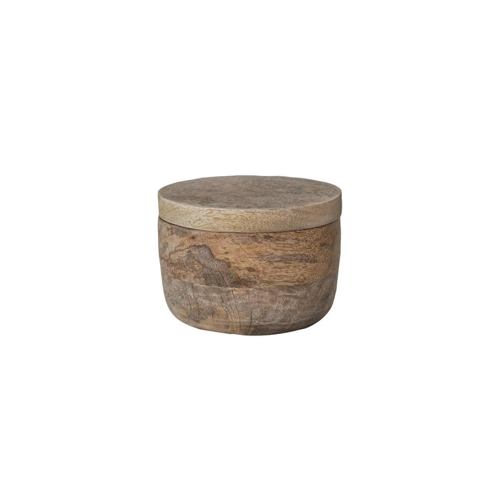 Mango Wood Bowl w/ Lid
