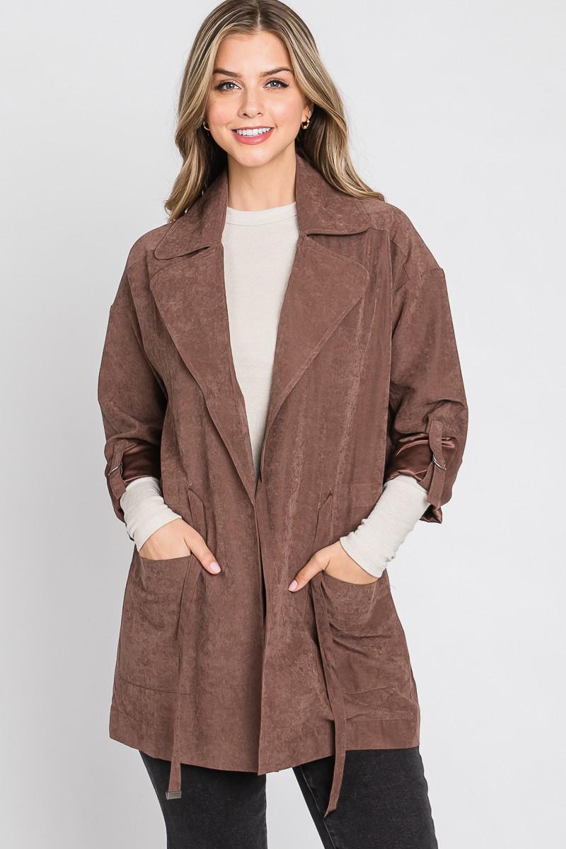 Brown Carmen Trench