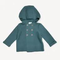 Teal Blue Double Button Baby Jacket