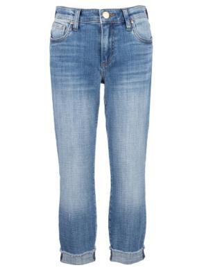 Kut from the Kloth Amy Crop Straight Leg- Roll Up Fray