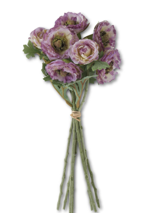 12 INCH RANUNCULUS BUNDLE W/FLOCKED STEM