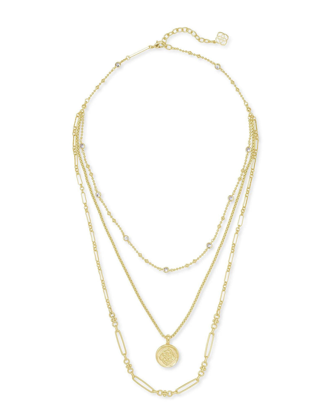 Kendra Scott Medalion Triple Strand Necklace