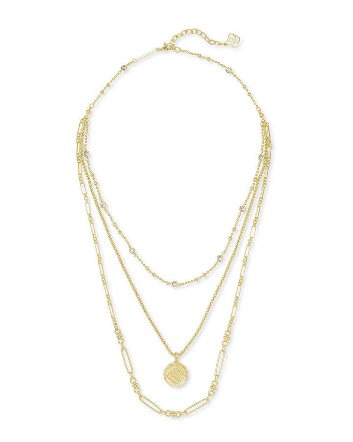 Kendra Scott Medalion Triple Strand Necklace