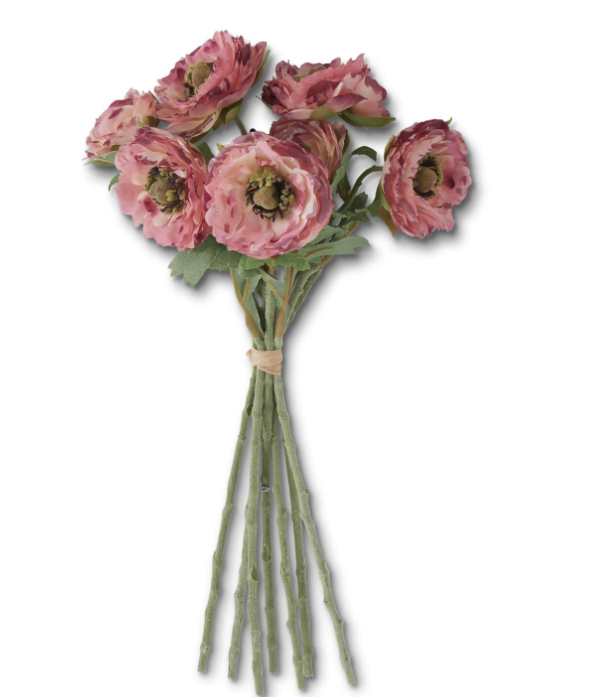 12 INCH RANUNCULUS BUNDLE W/FLOCKED STEM