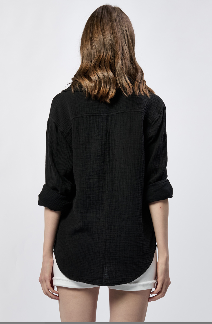 Black Gaia Poplin Shirt