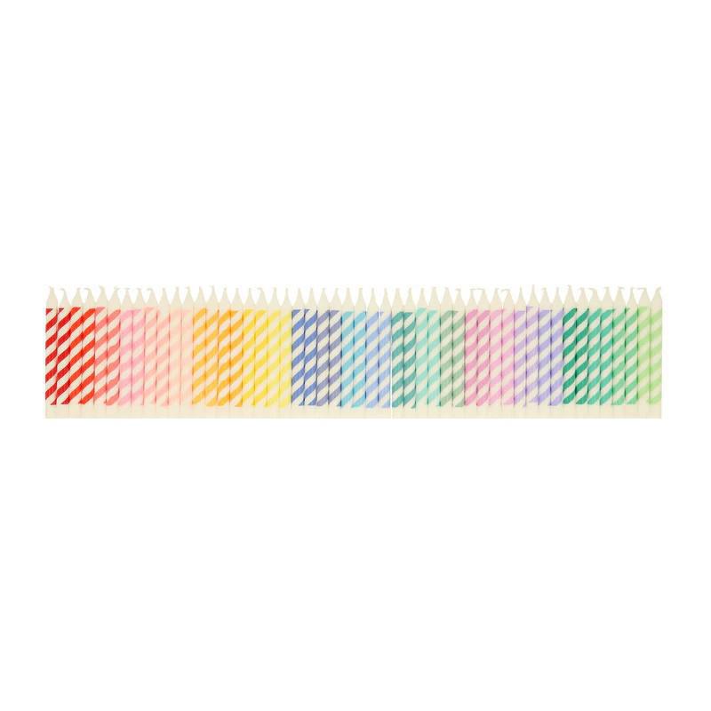 Rainbow Striped Mini Candles