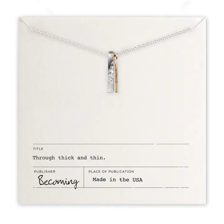 Through Thick & Thin Necklace - Silver + Gold Mixed