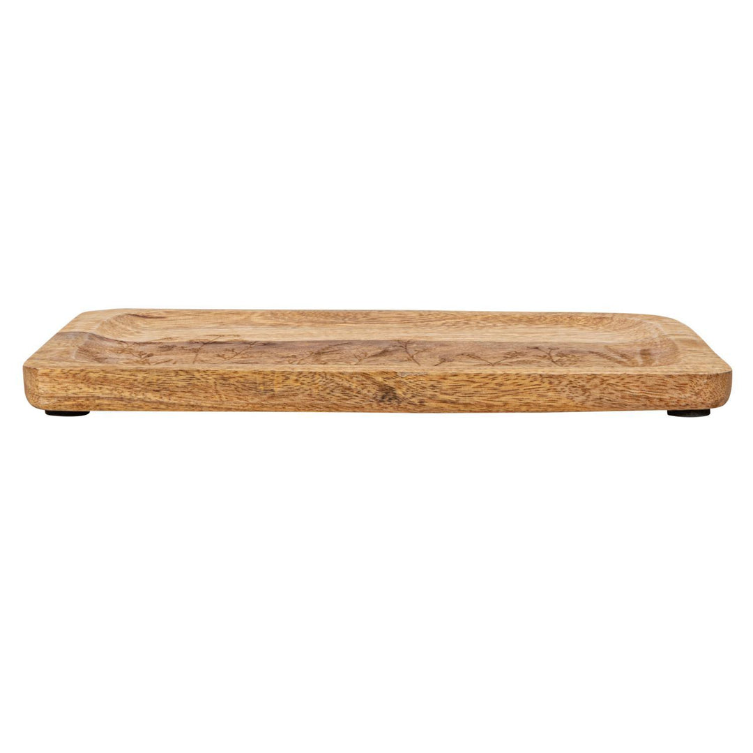 Mango Wood Tray w/ Botanicals