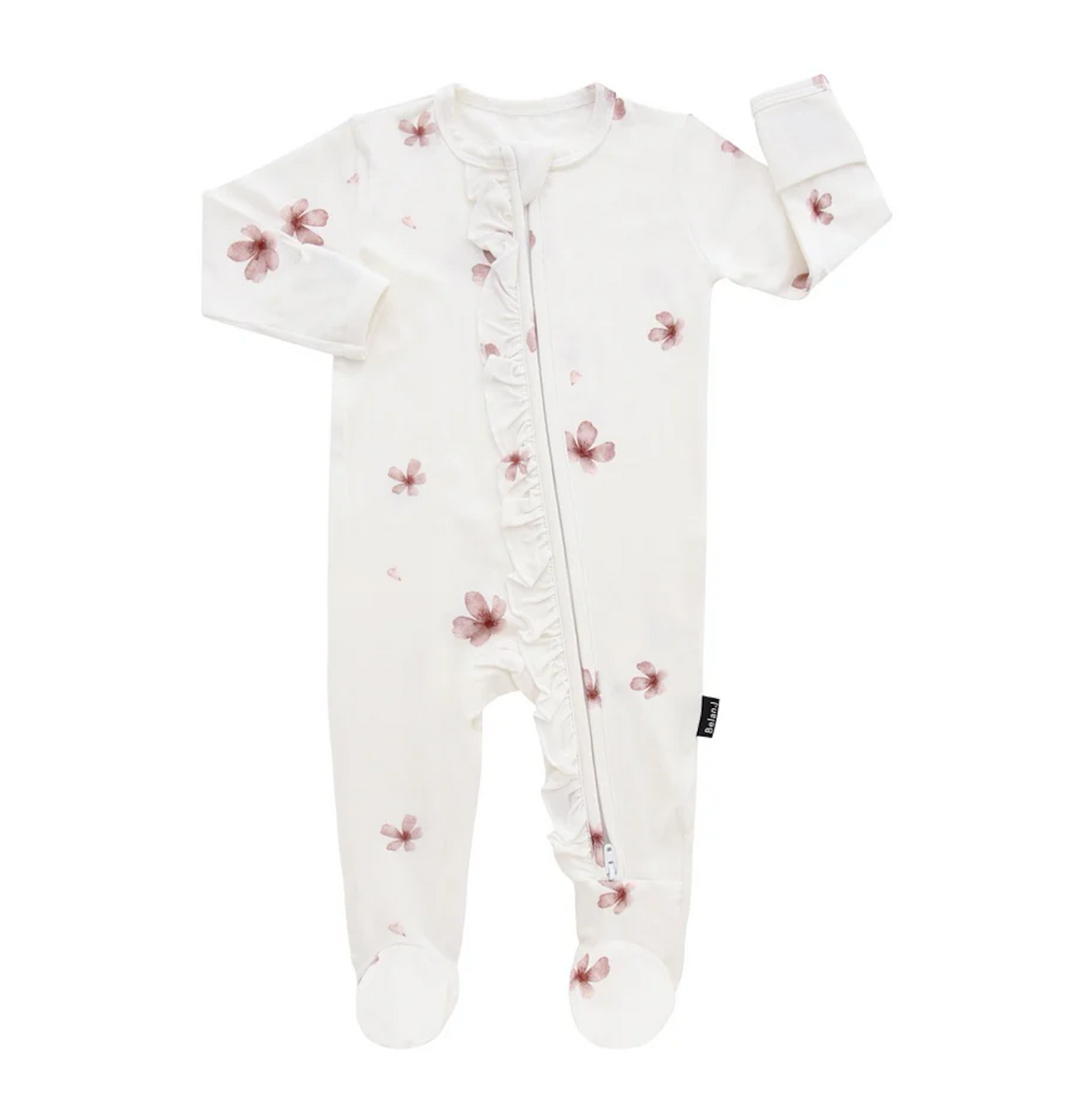 Petals Footed Zipper Sleeper