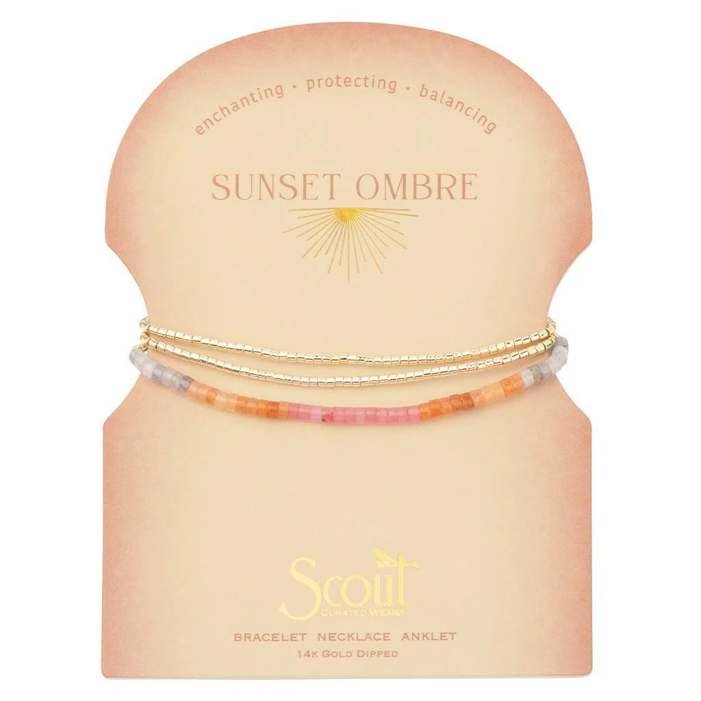 Ombre Stone Wrap Bracelet Necklace Anklet - Scout Curated Wears
