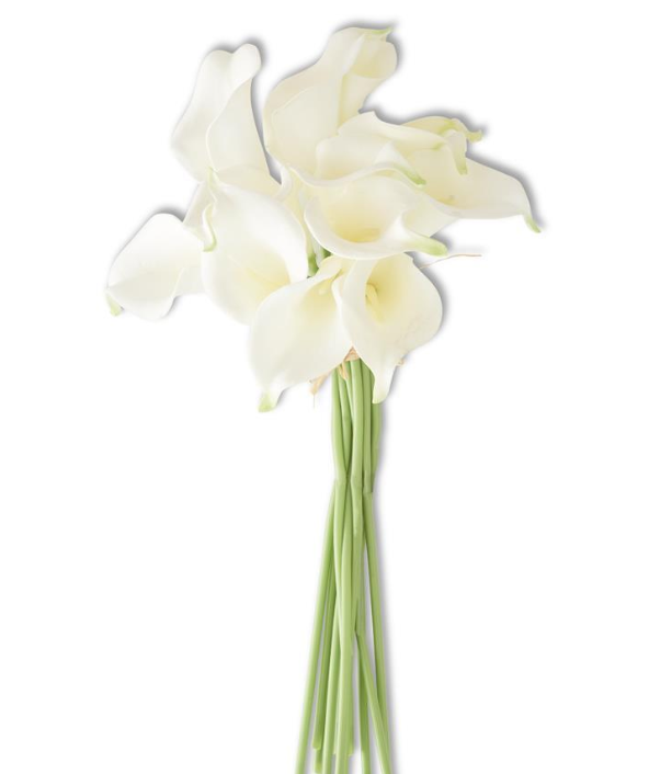 14" Real Touch White Calla Lily Bundle