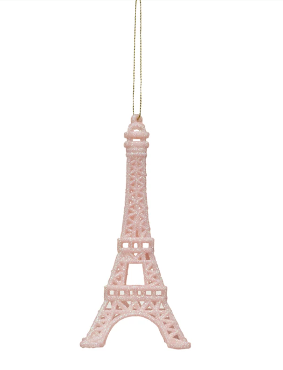 Pink Glitter Eiffel Tower Ornament