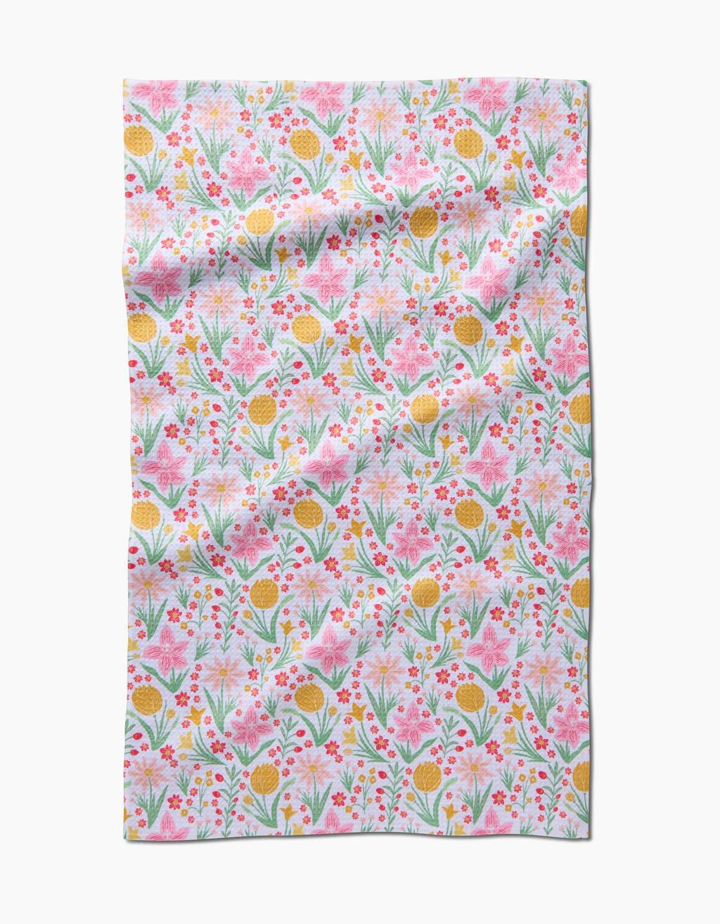 Geometry Tea Towel - Hearts/Flowers