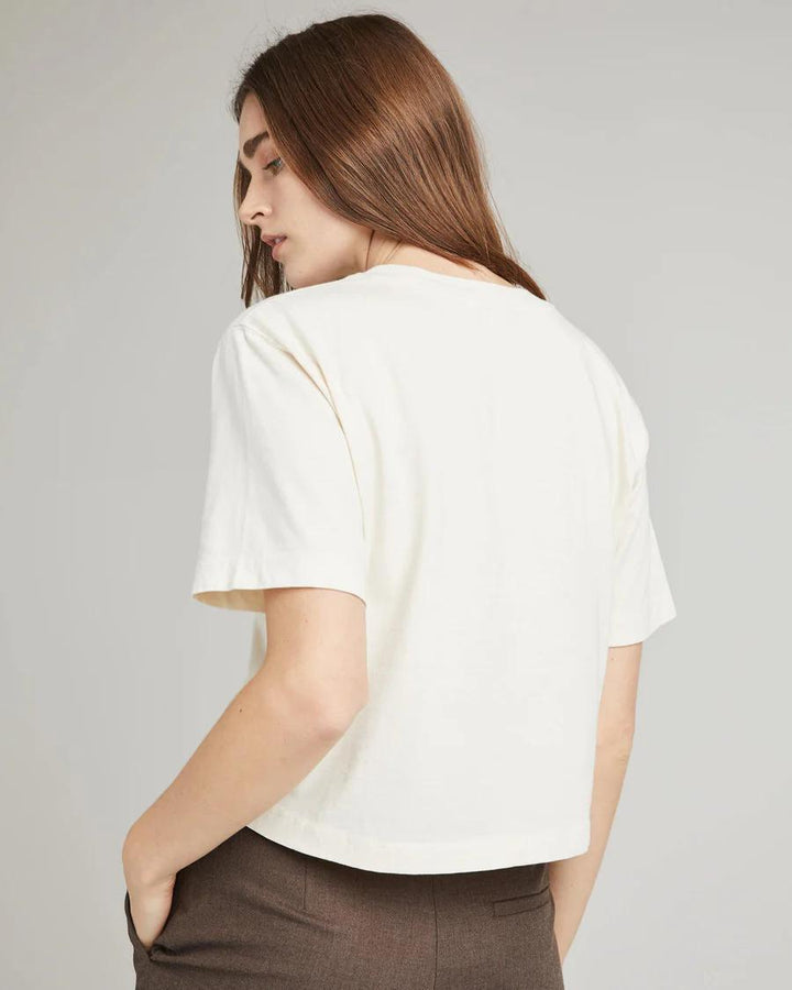 Bone Relaxed Crop Tee