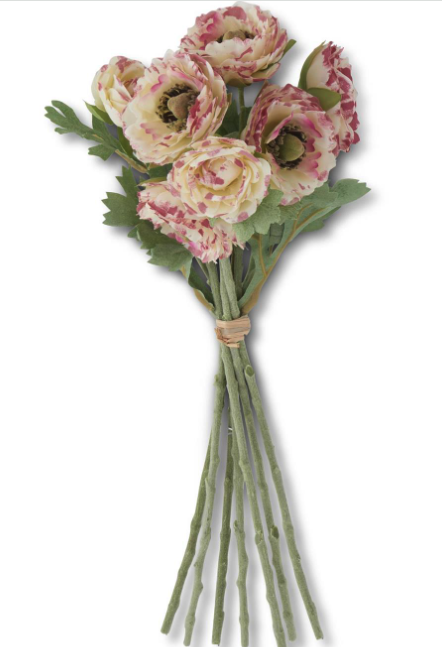 12 INCH RANUNCULUS BUNDLE W/FLOCKED STEM