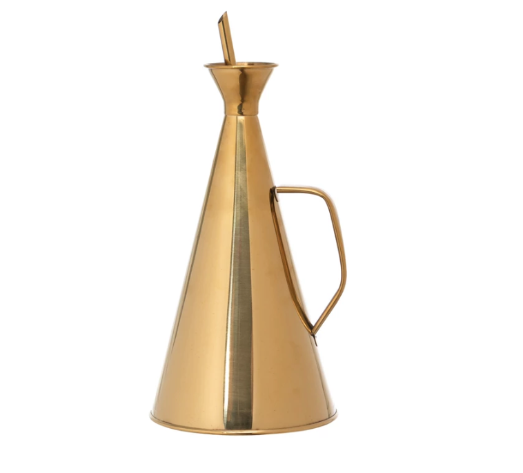 Stainless Steel Oil Cruet, Gold