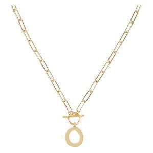 Gold Toggle Initial Necklace - Natalie Wood Designs