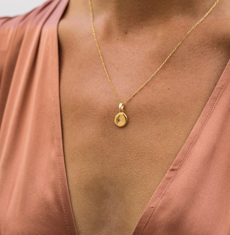 North Star Necklace w/Crystal