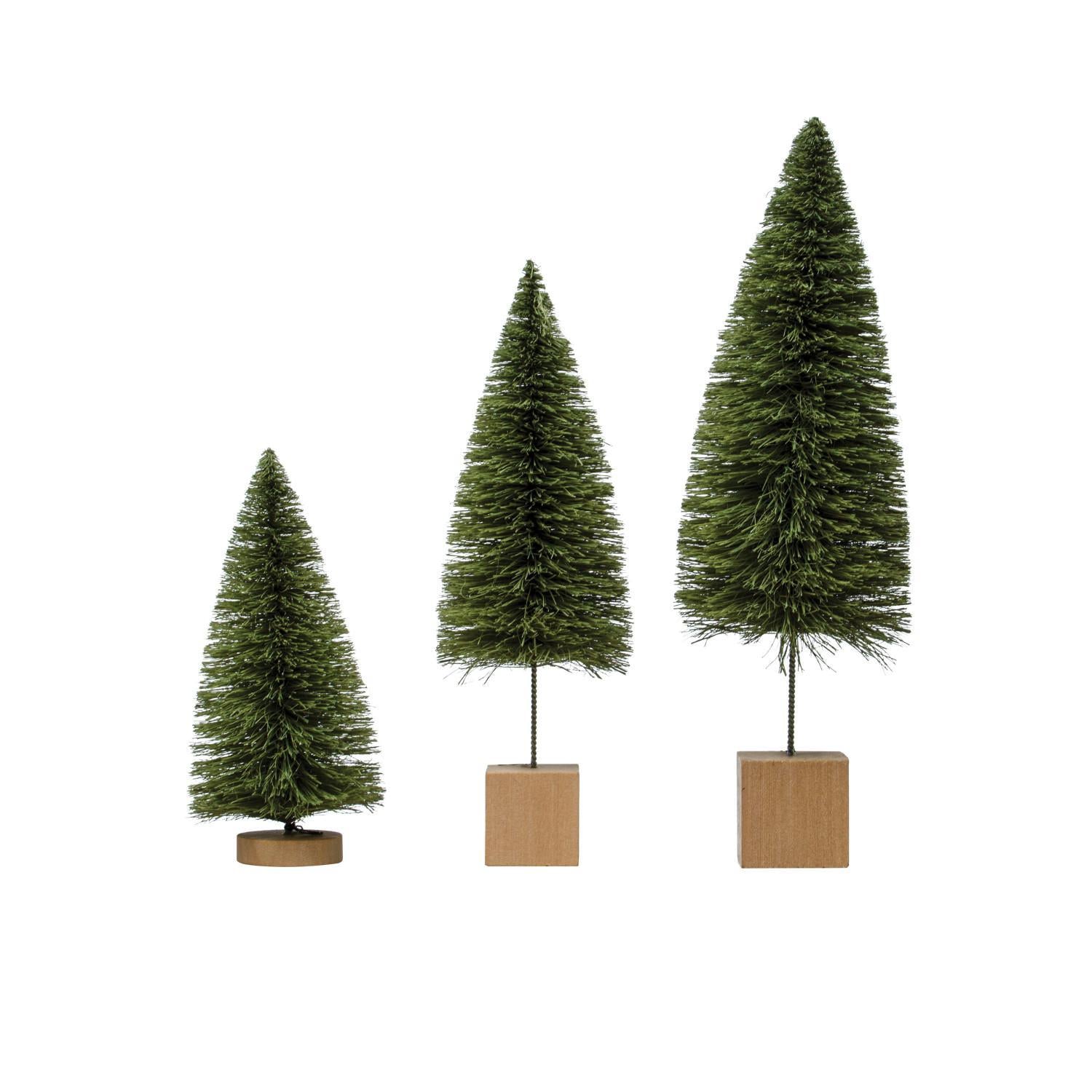 Bottle Brush Tree w/ Wood Base