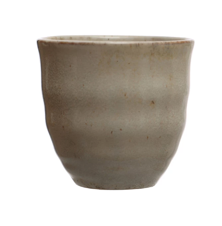 10 oz. Stoneware Cup, Reactive Glaze, Green