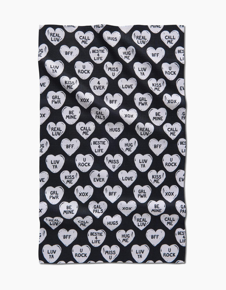 Geometry Tea Towel - Hearts/Flowers