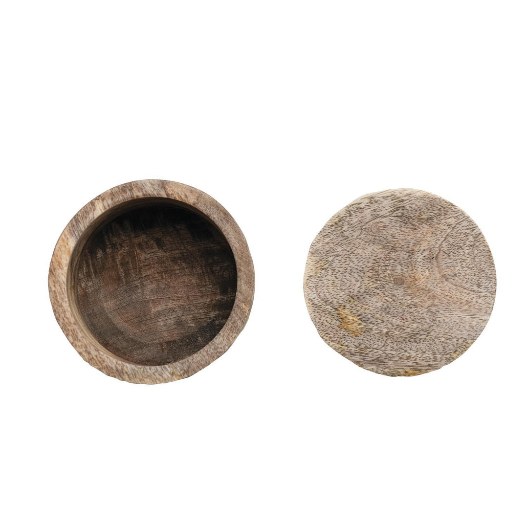 Mango Wood Bowl w/ Lid