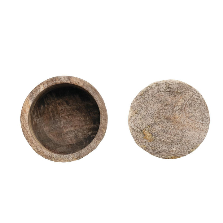 Mango Wood Bowl w/ Lid