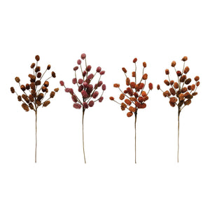 16-3/4"H Dried Natural Thistle Pick, 4 Colors