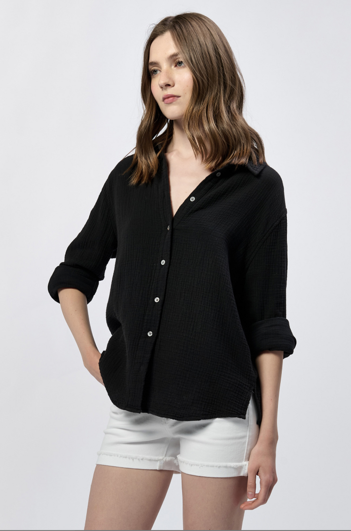 Black Gaia Poplin Shirt