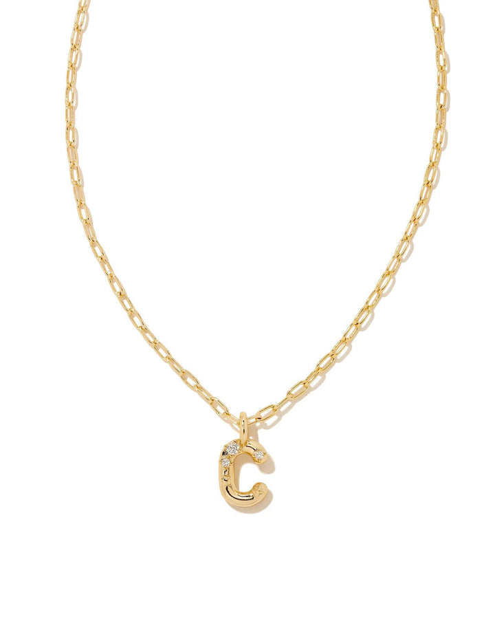 Kendra Scott Crystal Gold Letter Pendant