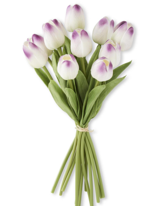 13" Real Touch Mini Tulip Bundle, 12 Stems