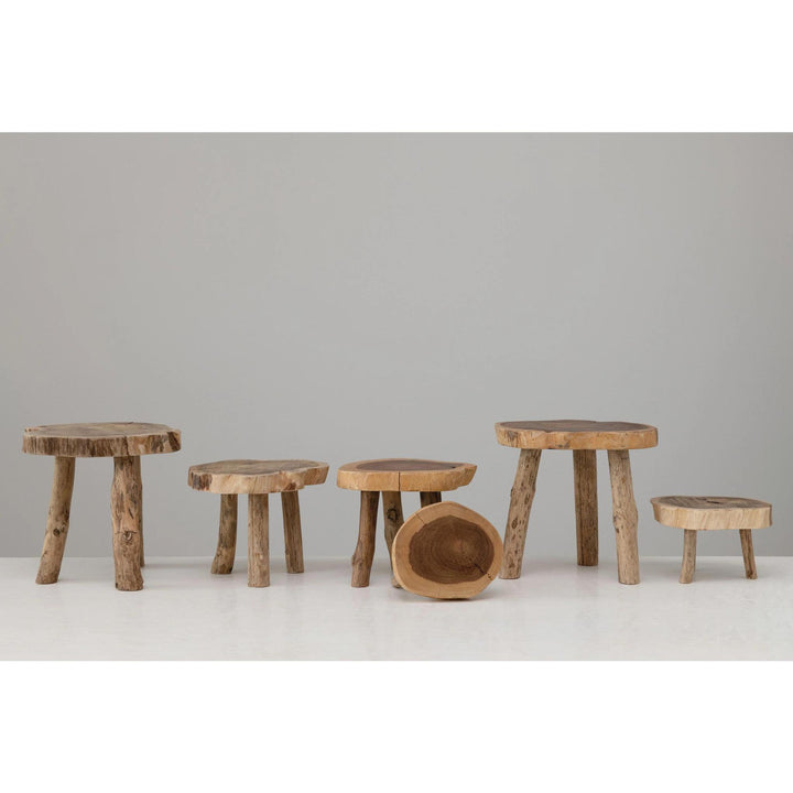 Live Edge Wood Pedestal, Madre De Cacao