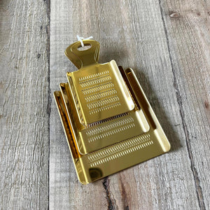 S/3 Graters, Gold Finish, HAND WASH