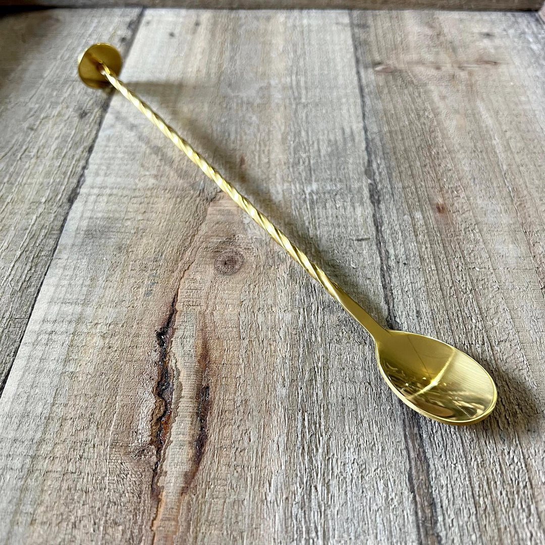 Cocktail Spoon, Gold Finish