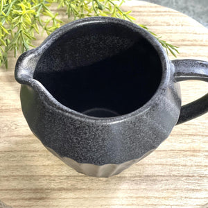 Black Stoneware Creamer