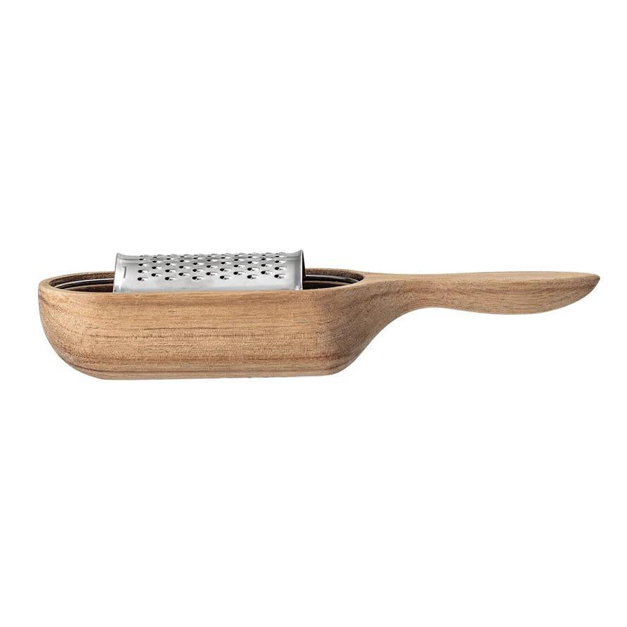 Acacia Wood & Stainless Steel Cheese Grater