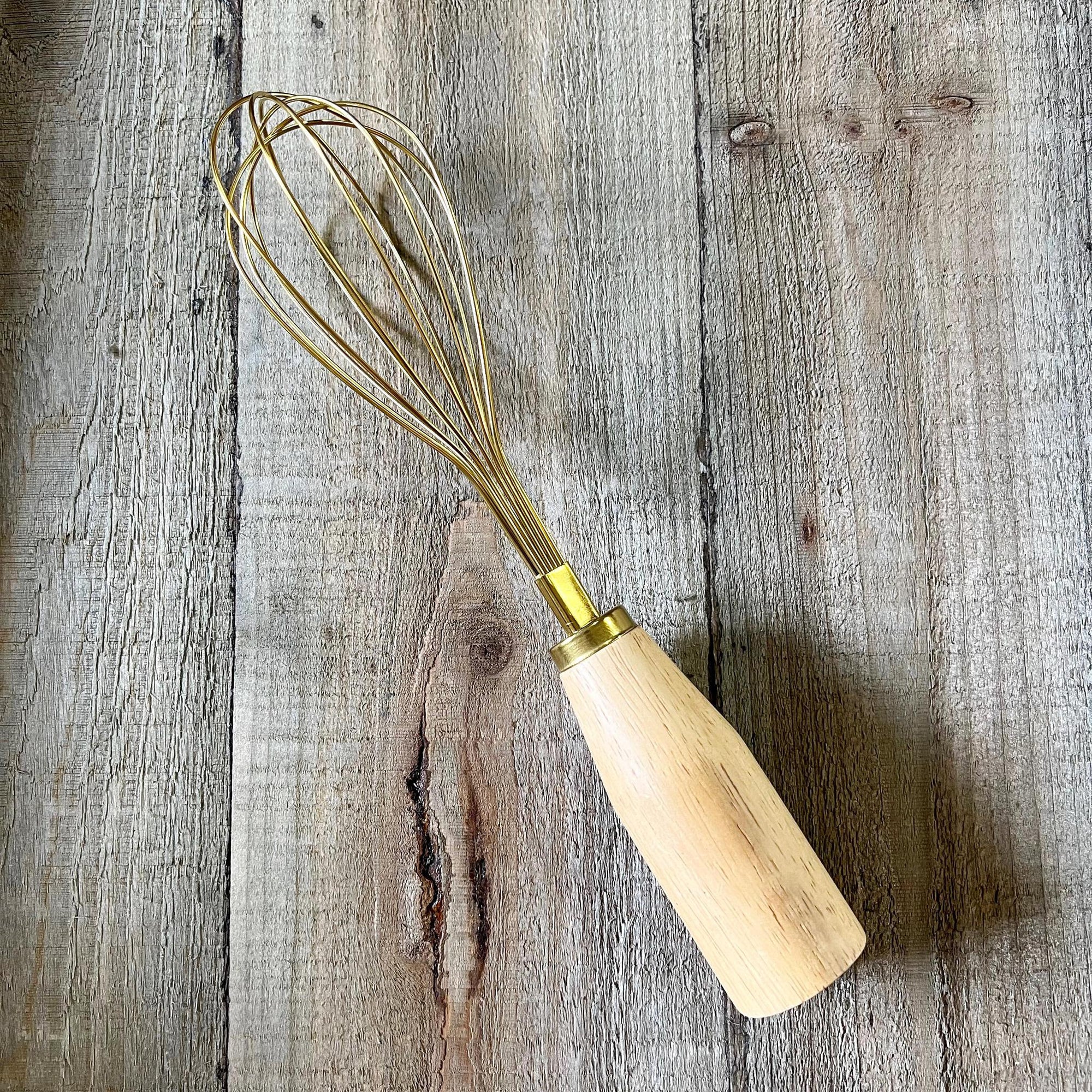 Standing Whisk, Gold Finish