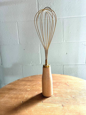 Standing Whisk, Gold Finish