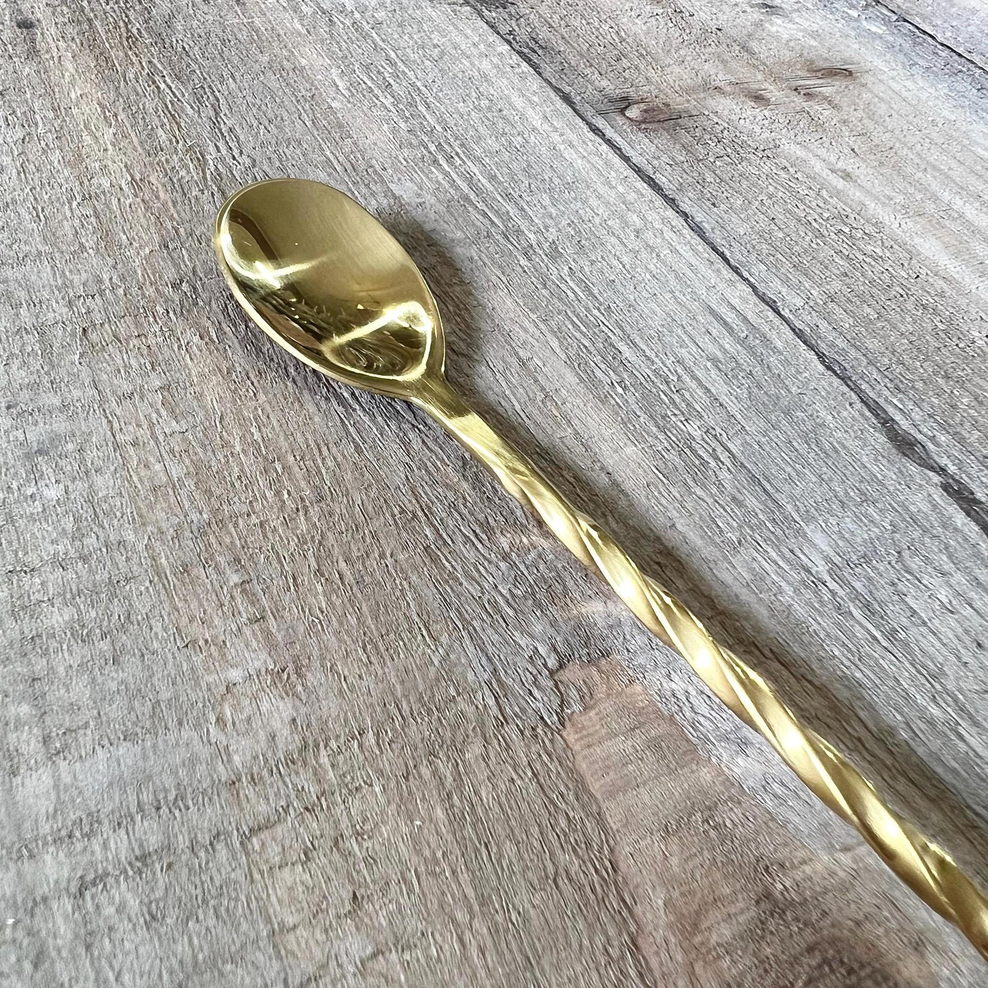 Cocktail Spoon, Gold Finish