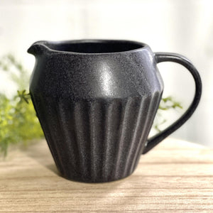 Black Stoneware Creamer