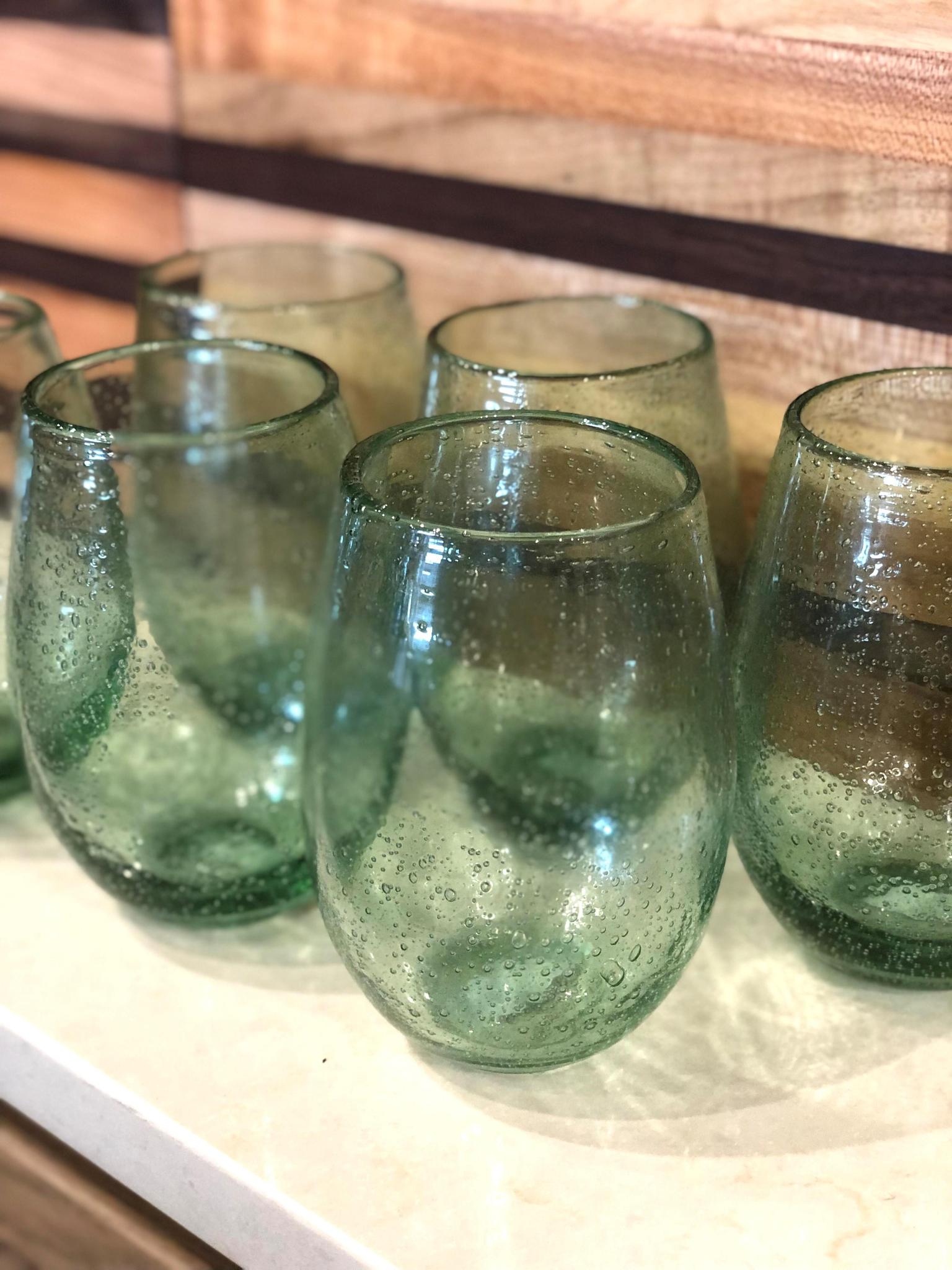 Bubble Recycled Drinking Glasses