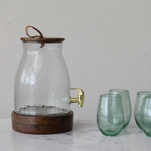 Tinted Bubble Drinking Glass
