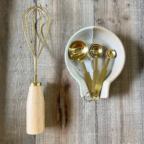  Gold Cooking Utensils with Gold Measuring Cups and
