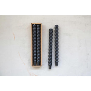Black Twisted Taper Candles