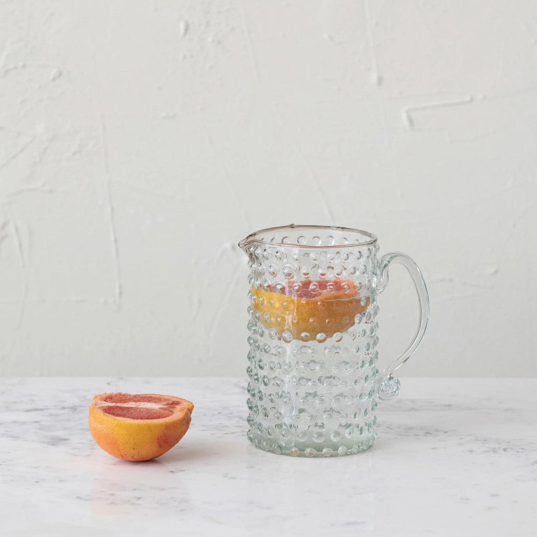 42oz Glass Hobnail Pitcher