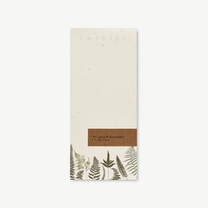 Fern Notepad, Daily To Do 4"x9" - June & December